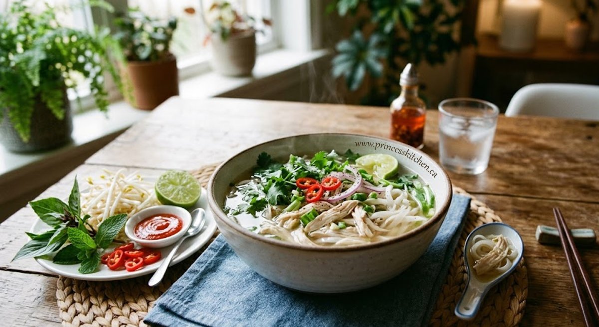 Chicken or Beef Rice Noodle Soup
